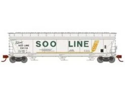 Athearn 12951 N Scale ACF 4600 3 Bay Covered Hopper SOO Line 74112