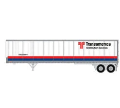 Athearn 13837 N Scale 45' Fruehauf Z-Van Trailer Transamerica TDSZ 550011