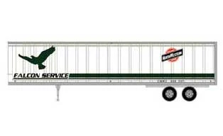 Athearn 15517 HO Scale 45' Trailer Chicago & Northwestern Falcon Service CNWZ 208057 3 Athearn 15517 HO Scale 45' Trailer Chicago & Northwestern Falcon Service CNWZ 208057