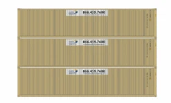 Athearn 16389 HO Scale 40' Low Cube Container Mobile Modular 3 Pack #1