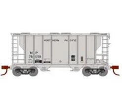 Athearn 17060 N Scale PS-2 2600 Covered Hopper "1977 Re-weigh" Northern Pacific NP 76058