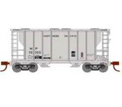 Athearn 17061 N Scale PS-2 2600 Covered Hopper "1977 Re-weigh" Northern Pacific NP 76065
