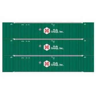 Athearn 17309 N Scale 53' Stoughton Intermodal Container HUB Group UPHU 3 Pack #2 3 Athearn 17309 N Scale 53' Stoughton Intermodal Container HUB Group UPHU 3 Pack #2