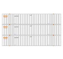 Athearn 17314 N Scale 53' Stoughton Intermodal Container Optimodal SNLU 3 Pack #1