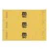 Athearn 17442 N Scale 40' High Cube Container Mediterranean Shipping MSC 3 Pack #1 -Athearn Train Shop athearn 17442 n scale 40 high cube container mediterranean shipping msc 3 pack 1