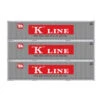 Athearn 17702 N Scale 40' Smooth Side Container K-Line 3 Pack 2 Athearn 17702 N Scale 40' Smooth Side Container K-Line 3 Pack -Athearn Train Shop athearn 17702 n scale 40 smooth side container k line 3 pack