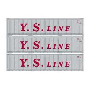 Athearn 17709 N Scale 40' Smooth Side Container YS Line 3 Pack 3 Athearn 17709 N Scale 40' Smooth Side Container YS Line 3 Pack