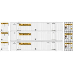 Athearn 17754 N Scale 53' CIMC Intermodal Container JB Hunt #1 3-Pack