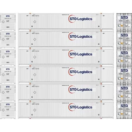 Athearn 18040 N Scale 53' CIMC Intermodal Container STG Logistics XPOU 6 Pack #1 4 Athearn 18040 N Scale 53' CIMC Intermodal Container STG Logistics XPOU 6 Pack #1 - Image 2