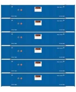 Athearn 18042 N Scale 53' CIMC Intermodal Container Yellow YRCU 6 Pack #1