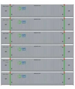 Athearn 18049 N Scale 53' CIMC Intermodal Container COFC Logitsics CFQU 6 Pack #2