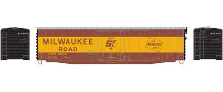 Athearn 18834 N Scale 50' PS-1 Plug Door Boxcar Milwaukee Road MILW 2602 4 Athearn 18834 N Scale 50' PS-1 Plug Door Boxcar Milwaukee Road MILW 2602 - Image 2