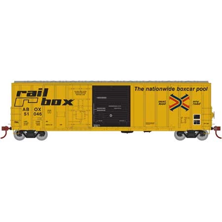 Athearn 20081 N Scale 50' FMC Exterior Post Combo Door Boxcar "Early" Railbox ABOX 51046 3 Athearn 20081 N Scale 50' FMC Exterior Post Combo Door Boxcar "Early" Railbox ABOX 51046