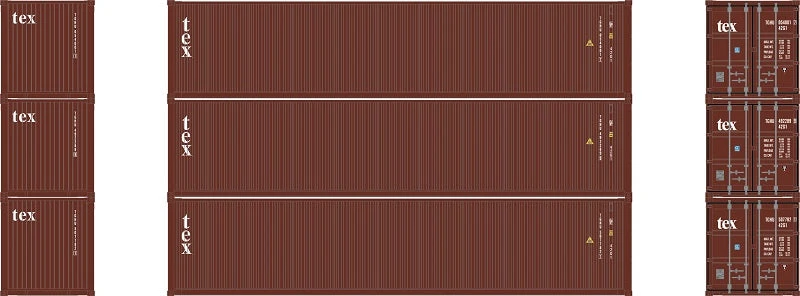 Athearn 20100 N Scale 40' Low Cube Container Textainer TGHU 3 Pack #1 4 Athearn 20100 N Scale 40' Low Cube Container Textainer TGHU 3 Pack #1 - Image 2