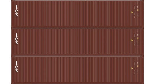 Athearn 20100 N Scale 40' Low Cube Container Textainer TGHU 3 Pack #1 3 Athearn 20100 N Scale 40' Low Cube Container Textainer TGHU 3 Pack #1