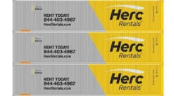 Athearn 20109 N Scale 40' Low Cube Container Herc Rentals EASU 3 Pack #2