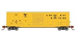 Athearn 25381 N Scale 50' Waffle Boxcar Green Bay Western GB&W 2714