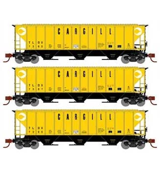 Athearn 27403 N Scale PS 4427 Covered Hopper Cargill TLDX 3 Pack 3 Athearn 27403 N Scale PS 4427 Covered Hopper Cargill TLDX 3 Pack