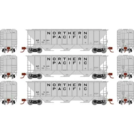 Athearn 27415 N Scale PS 4427 Covered Hopper Northern Pacific NP 3 Pack 4 Athearn 27415 N Scale PS 4427 Covered Hopper Northern Pacific NP 3 Pack - Image 2