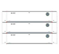 Athearn 27696 HO Scale 48' Container BNSF BNXU #1 3 Pack