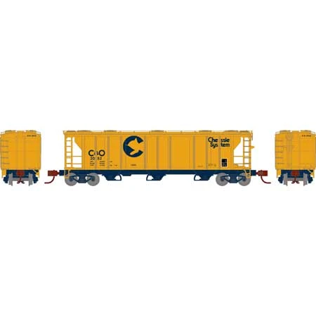 Athearn 28346 N Scale PS-2 2893 Covered Hopper Chessie System B&O 2052 4 Athearn 28346 N Scale PS-2 2893 Covered Hopper Chessie System B&O 2052 - Image 2