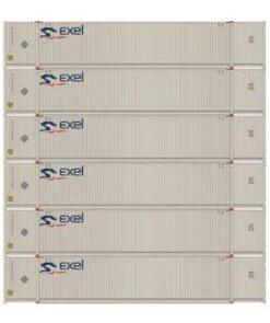 Athearn 28525 HO Scale 53' CIMC Intermodal Container Exel EXLU 6 Pack #1