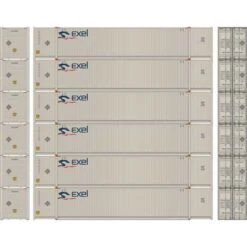 Athearn 28526 HO Scale 53' CIMC Intermodal Container Exel EXLU 6 Pack #2 -Athearn Train Shop athearn 28526 ho scale 53 cimc intermodal container exel exlu 6 pack 22 1