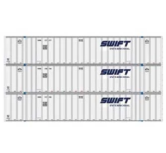 Athearn 40123 HO Scale 53' Stoughton Intermodal Container Swift SWRU 3 Pack #2 3 Athearn 40123 HO Scale 53' Stoughton Intermodal Container Swift SWRU 3 Pack #2