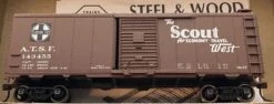Athearn 5015 HO Scale 40' AAR Boxcar (Blue Box Kit) "Scout" ATSF - NOS