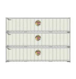 Athearn 63387 HO Scale 40' Smoooth Side Container American Mail Line AML 3 Pack #1