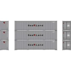 Athearn 63392 HO Scale 40' Smooth Side Container Sealand SEAU 3 Pack #2 -Athearn Train Shop athearn 63392 ho scale 40 smooth side container sealand seau 3 pack 22