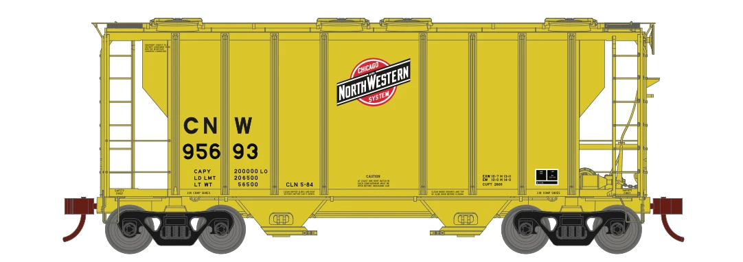 Athearn 63811 HO Scale PS-2 2600 Covered Hopper Chicago & NorthWestern CNW 95807 3 Athearn 63811 HO Scale PS-2 2600 Covered Hopper Chicago & NorthWestern CNW 95807