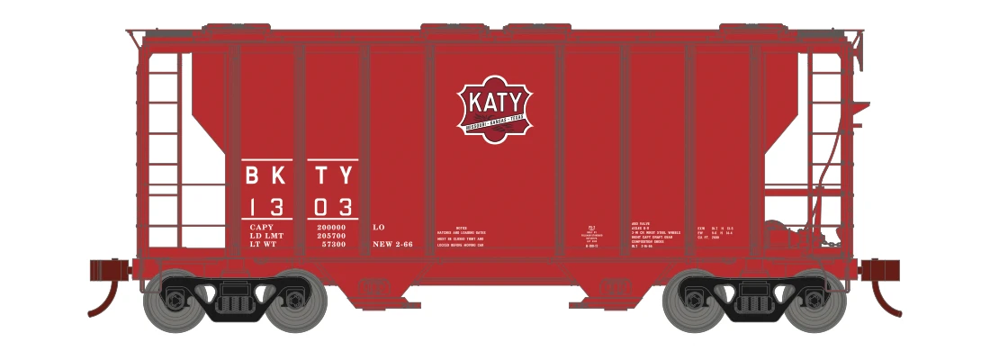 Athearn 63818 HO Scale PS-2 2600 Covered Hopper Missouri-Kansas-Texas MKT 1303 3 Athearn 63818 HO Scale PS-2 2600 Covered Hopper Missouri-Kansas-Texas MKT 1303