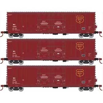 Athearn 67735 HO Scale RTR 50' Evans Double Door Boxcar Wisconsin Central WC 3 Pack 3 Athearn 67735 HO Scale RTR 50' Evans Double Door Boxcar Wisconsin Central WC 3 Pack