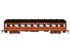 Athearn 73033 HO Scale Arch Roof Passenger Coach Car Illinois Central IC 2121