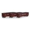 Athearn 7477 HO Scale Thrall High Side Gondola With Load Herzog "Brown" HZGX 3 Pack #2 -Athearn Train Shop athearn 7477 ho scale thrall high side gondola with load herzog brown hzgx 3 pack 2