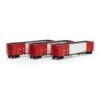 Athearn 7481 HO Scale Thrall High Side Gondola With Load Herzog "Red/White" HZGX 3 Pack #2 -Athearn Train Shop athearn 7481 ho scale thrall high side gondola with load herzog red white hzgx 3 pack 2