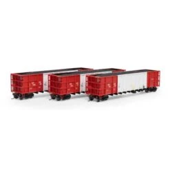Athearn 7481 HO Scale Thrall High Side Gondola With Load Herzog "Red/White" HZGX 3 Pack #2