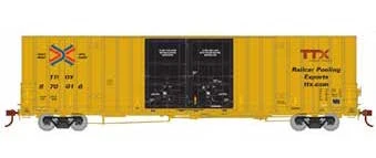 Athearn 75091 HO Scale 60' Gunderson Double Door Hi-Cube Boxcar TTX (New Logo) TBOX 666851 4 Athearn 75091 HO Scale 60' Gunderson Double Door Hi-Cube Boxcar TTX (New Logo) TBOX 666851 - Image 2