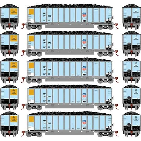 Athearn 81605 HO Scale BethGon Coalporter Union Pacific UP 5 Pack #2 4 Athearn 81605 HO Scale BethGon Coalporter Union Pacific UP 5 Pack #2 - Image 2
