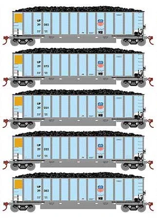Athearn 81605 HO Scale BethGon Coalporter Union Pacific UP 5 Pack #2 3 Athearn 81605 HO Scale BethGon Coalporter Union Pacific UP 5 Pack #2