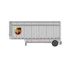 Athearn 90211 HO Scale 28' Drop Sill Parcel Trailer UPS Shield 343829
