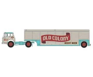 Athearn 92466 HO Scale Ford C Tractor With Trailer Old Colony Root Beer 07/108 3 Athearn 92466 HO Scale Ford C Tractor With Trailer Old Colony Root Beer 07/108