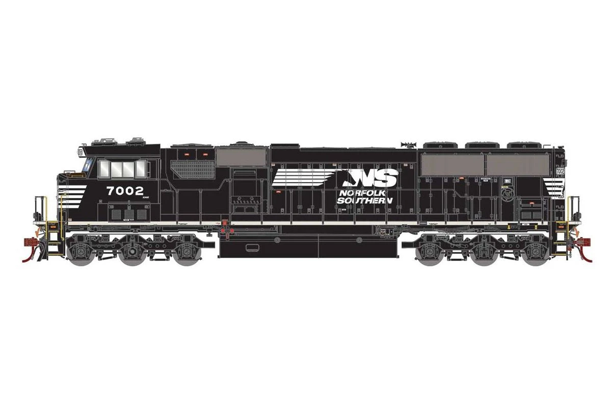 Athearn G65196 HO Scale SD60E Norfolk Southern NS 7002 DC 3 Athearn G65196 HO Scale SD60E Norfolk Southern NS 7002 DC
