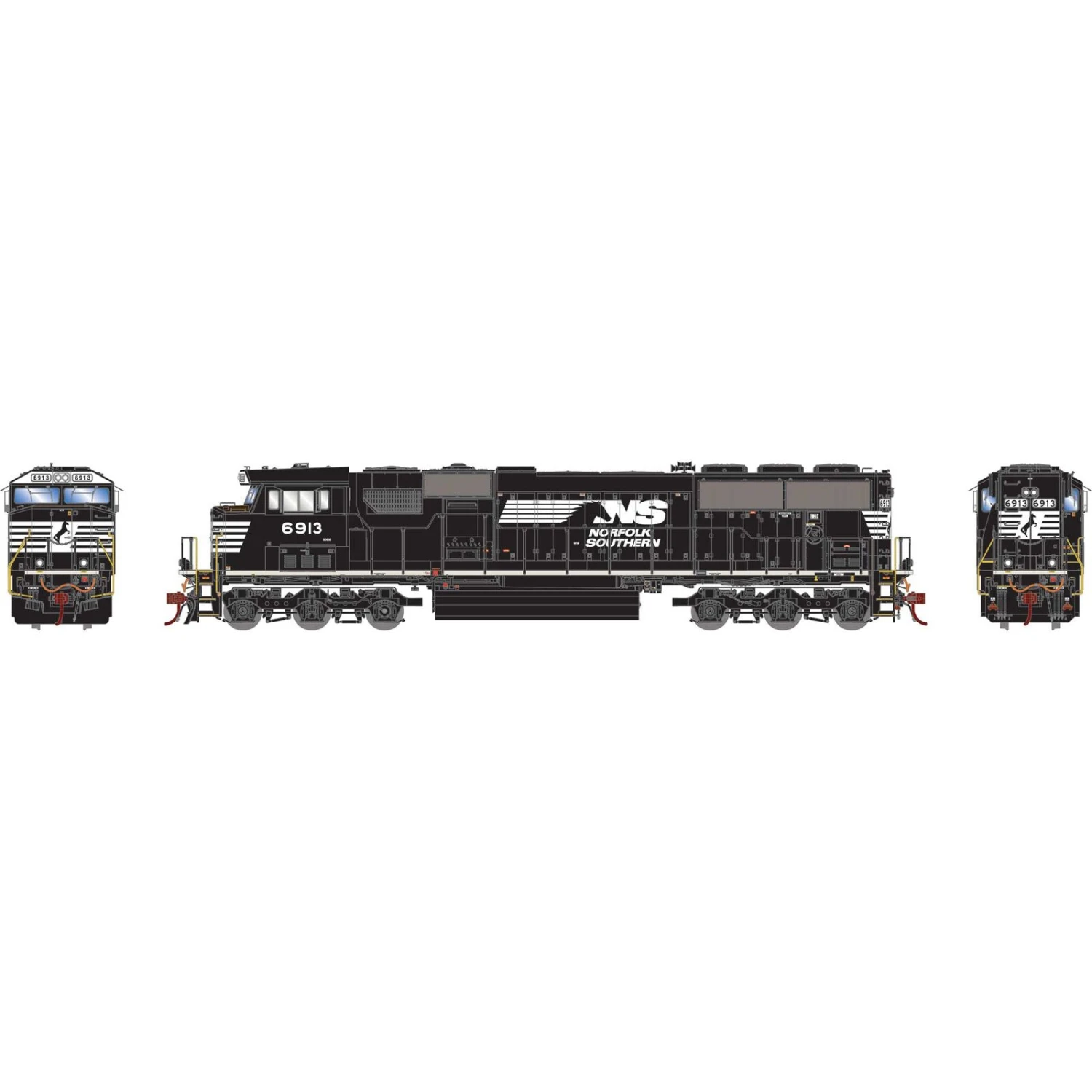 Athearn G65291 HO Scale SD60E Norfolk Southern NS 6913 DCC & Sound 4 Athearn G65291 HO Scale SD60E Norfolk Southern NS 6913 DCC & Sound - Image 2