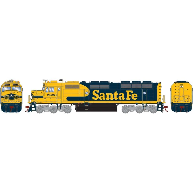 Athearn Genesis G18369 HO Scale EMD F45u Rebuilt Santa Fe ATSF 5956 DCC & Sound 4 Athearn Genesis G18369 HO Scale EMD F45u Rebuilt Santa Fe ATSF 5956 DCC & Sound - Image 2