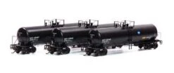 Athearn Genesis G40164 HO Scale GATC 20,000 Gal Tank Car Black GATX 3 Pack