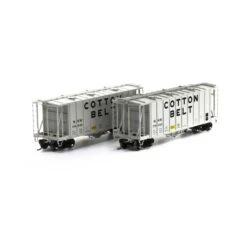 Athearn Genesis G87683 HO Scale GATC 2600 Airslide Hopper Cotton Belt SSW 2 Pack