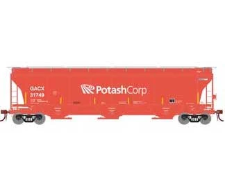 Athearn Genesis G89947 HO Scale Trinity 3 Bay Covered Hopper Potash Corp GACX 31749 -Athearn Train Shop athearn genesis g89947 ho scale trinity 3 bay covered hopper potash corp gacx 31749