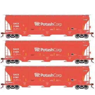 Athearn Genesis G89951 HO Scale Trinity 3 Bay Covered Hopper GACX 3 Pack #2 3 Athearn Genesis G89951 HO Scale Trinity 3 Bay Covered Hopper GACX 3 Pack #2